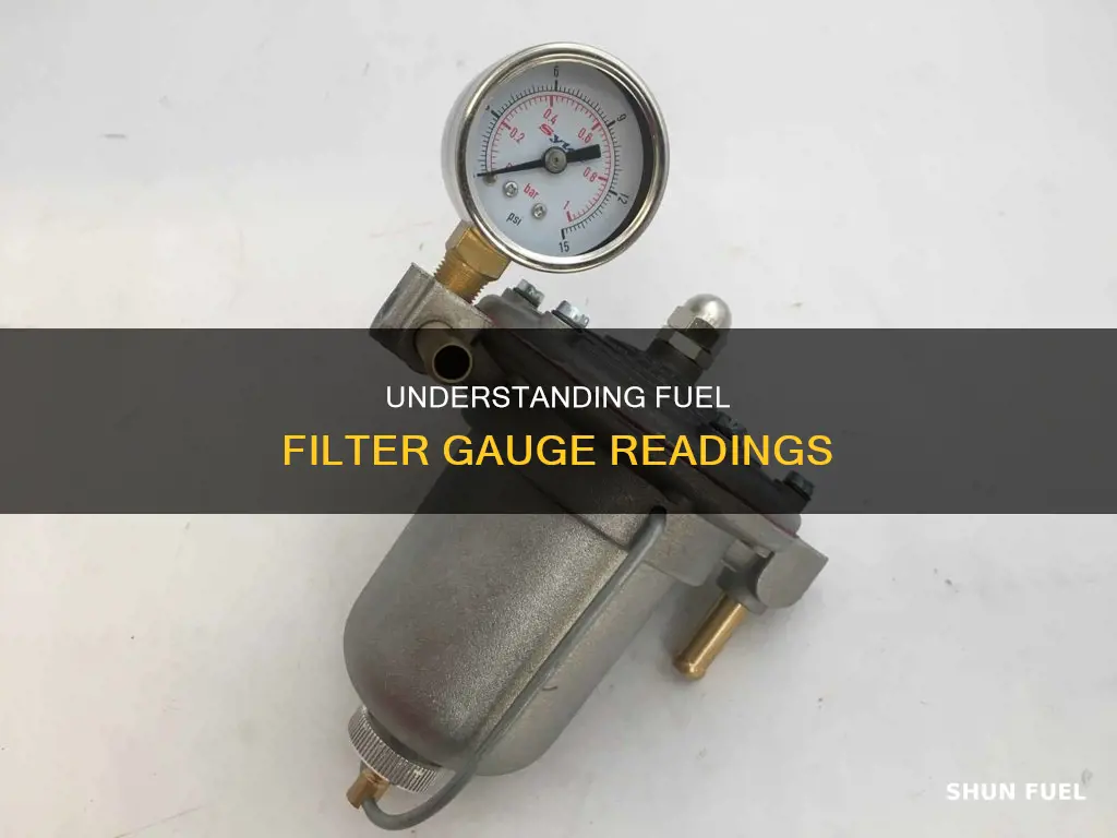 how to read a fuel filter gauge