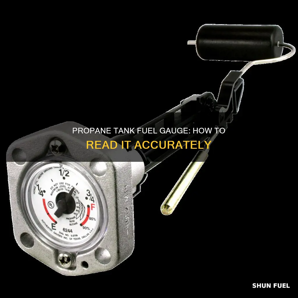 how to read fuel gage on propane tank