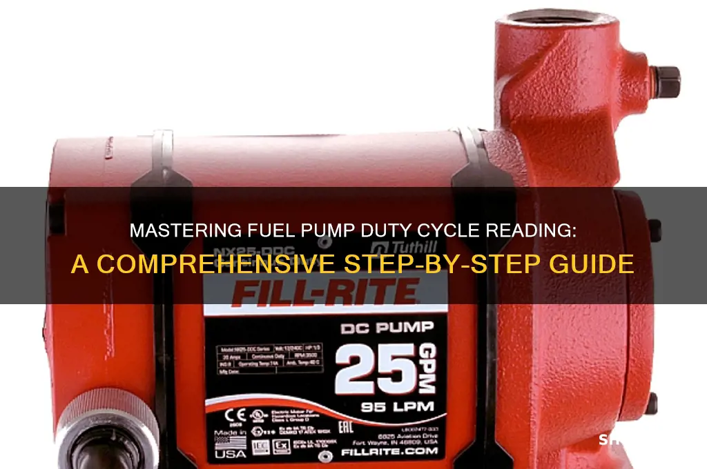 how to read fuel pump duty cycle