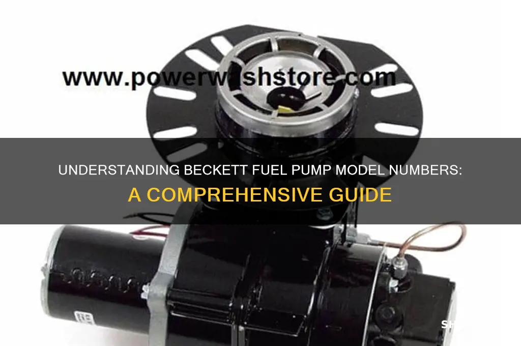 how to read model number on beckett fuel pump