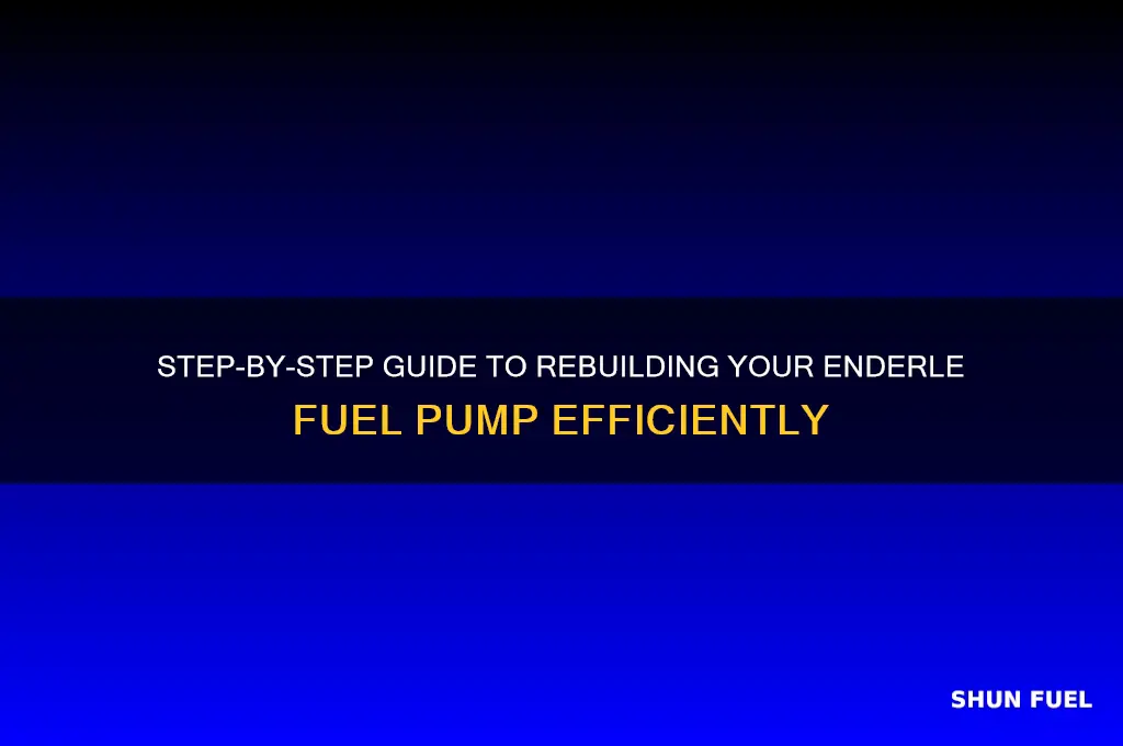 how to rebuild enderle fuel pump