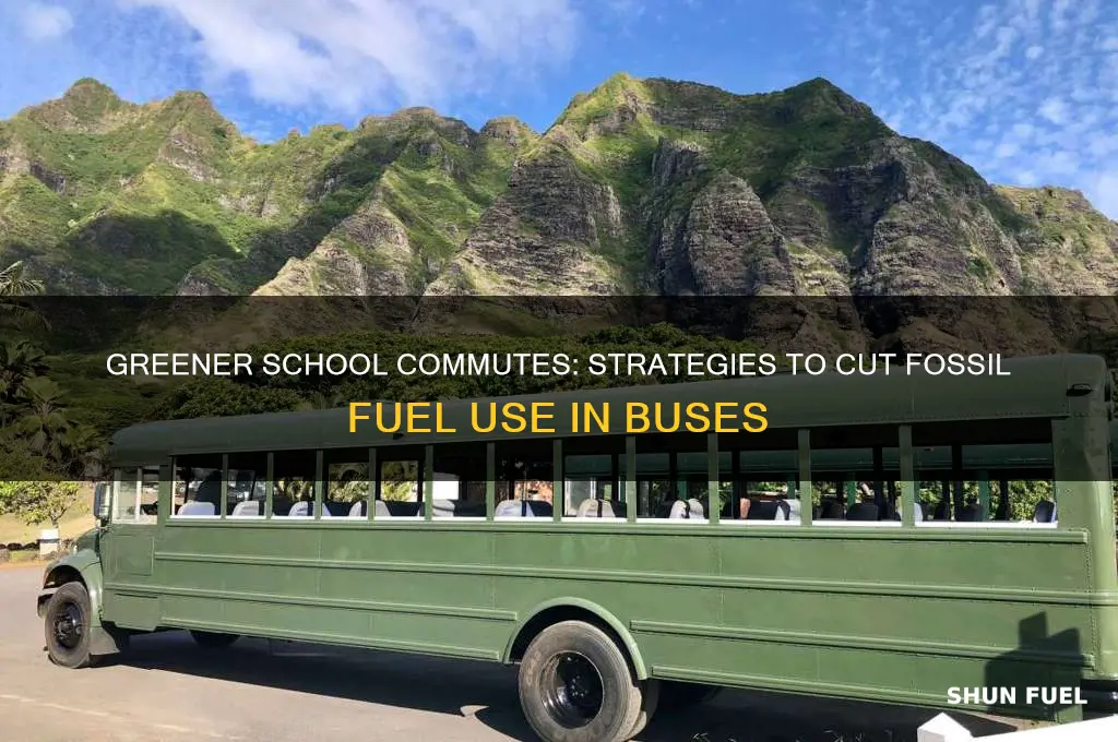 how to reduce fossil fuel use in school buses