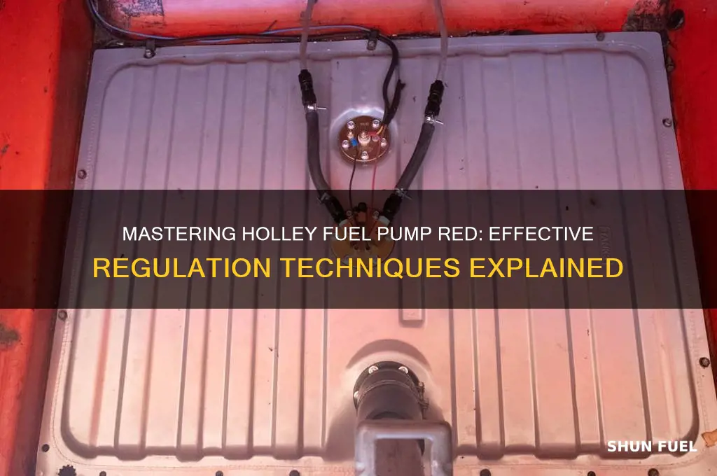 how to regulate holley fuel pump red