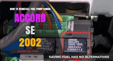 Reinstalling the Fuel Pump in Your 2002 Honda Accord SE: A Step-by-Step Guide