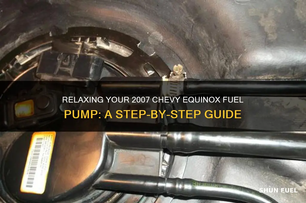 how to relaxe chevy equinox 2007 fuel pump