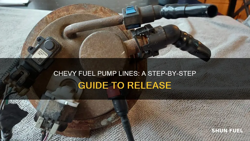 how to release 1998 chevy fuel pump lines