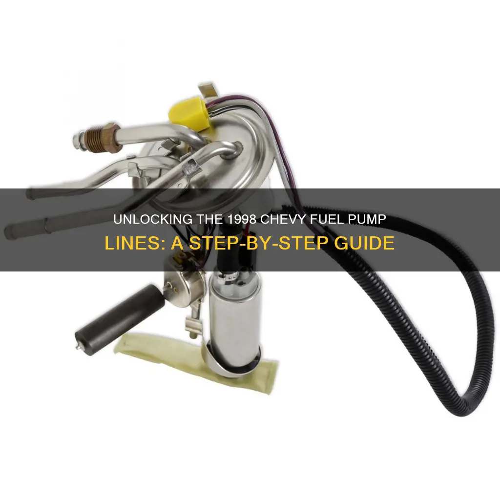 how to release 1998 chevy fuel pump lines