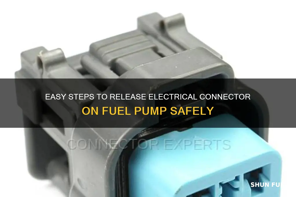 how to release electrical connector on fuel pump
