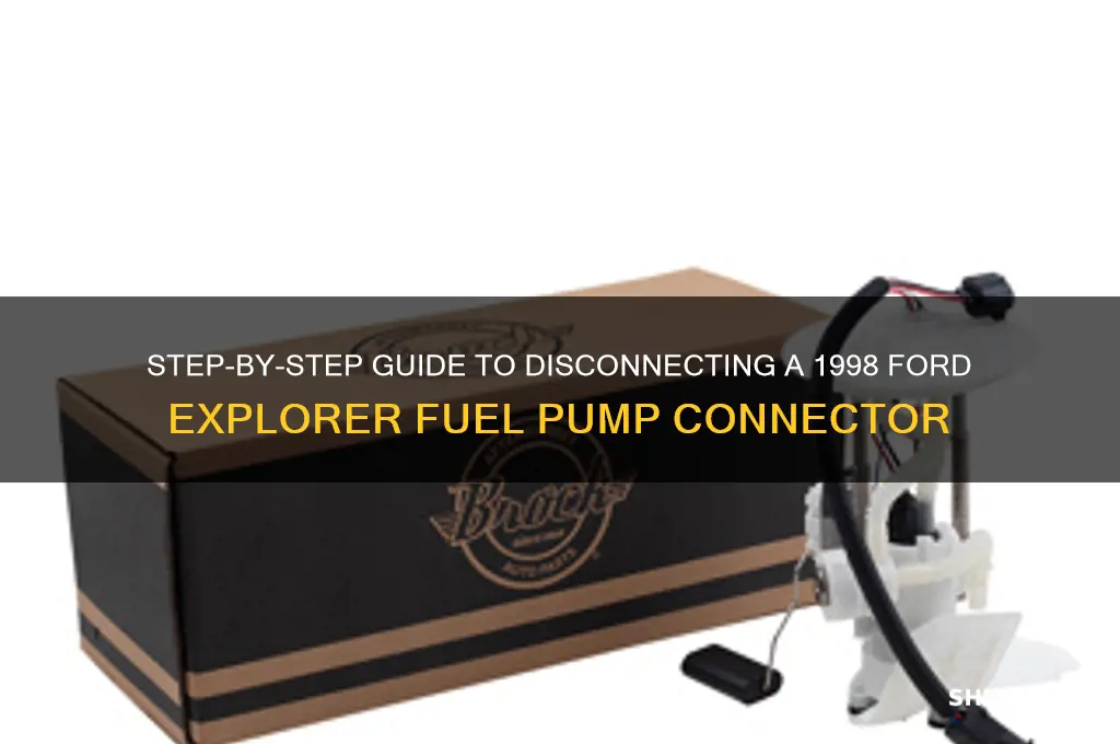 how to release ford explorer 98 fuel pump conector