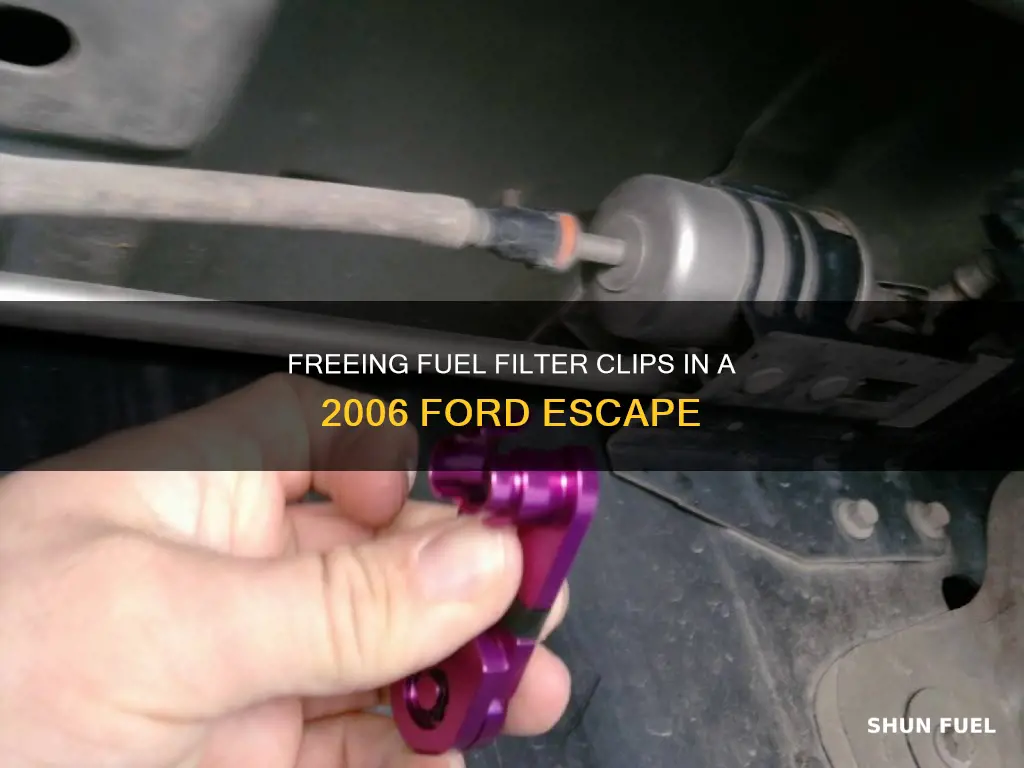 how to release fuel filter clips 2006 ford escape