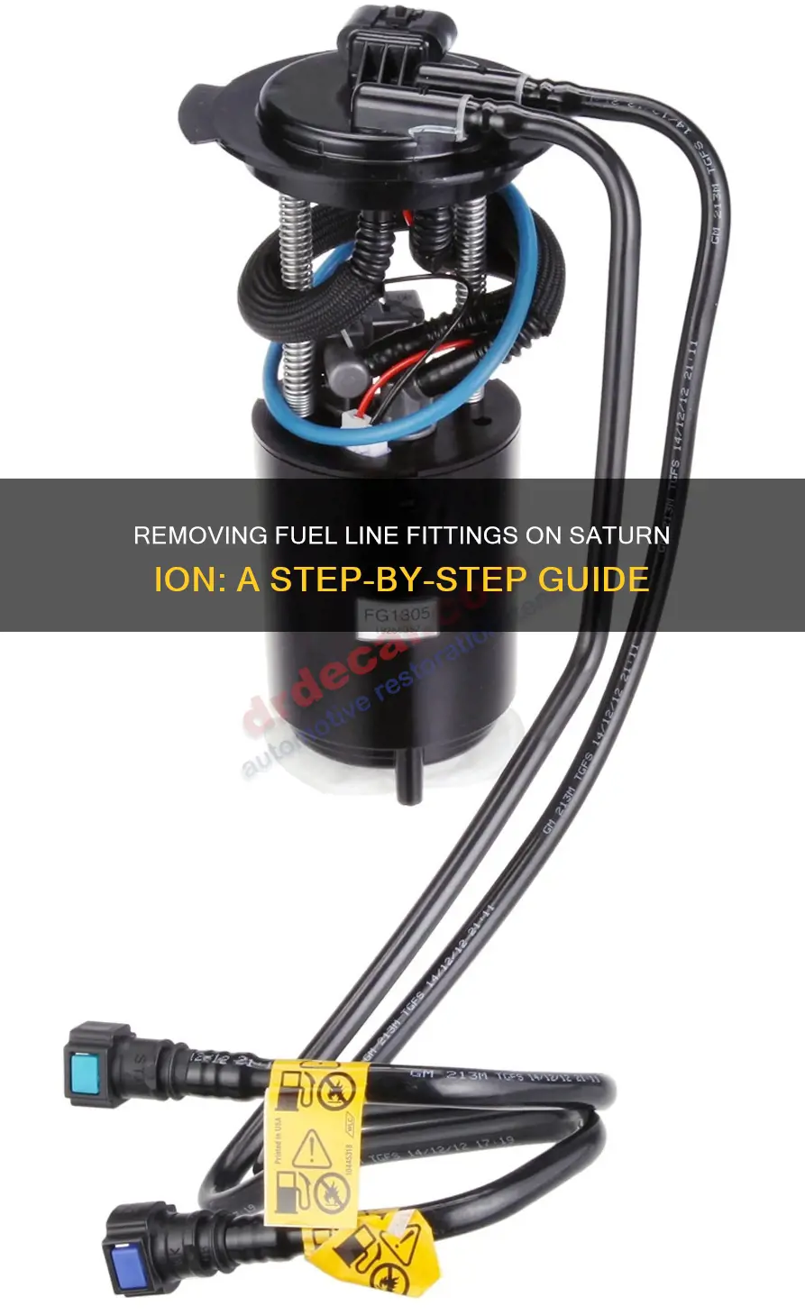 how to release fuel line fittings on 2005 saturn ion