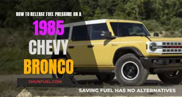 Draining Fuel Pressure in a Classic Chevy Bronco