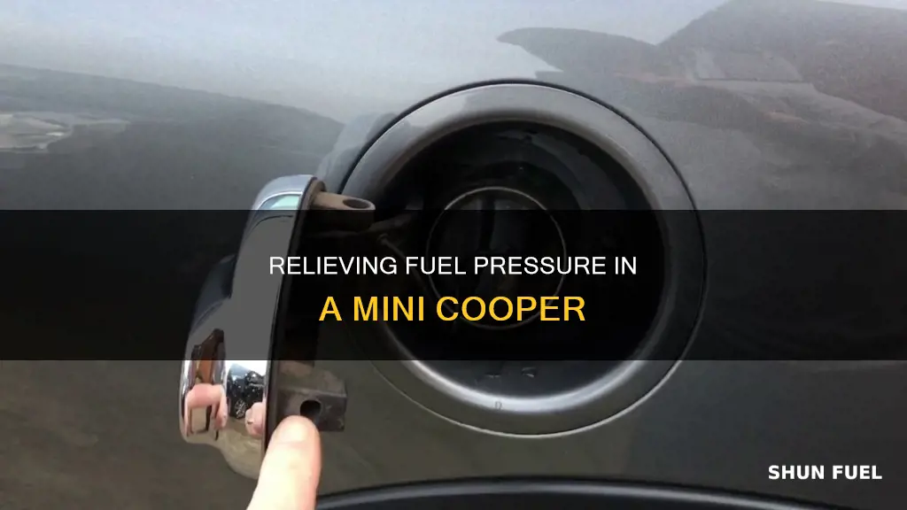 how to release pressure from fuel system mini cooper