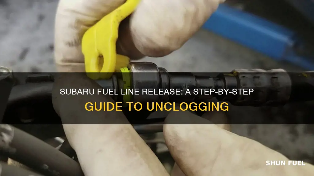 how to release subaru fuel line