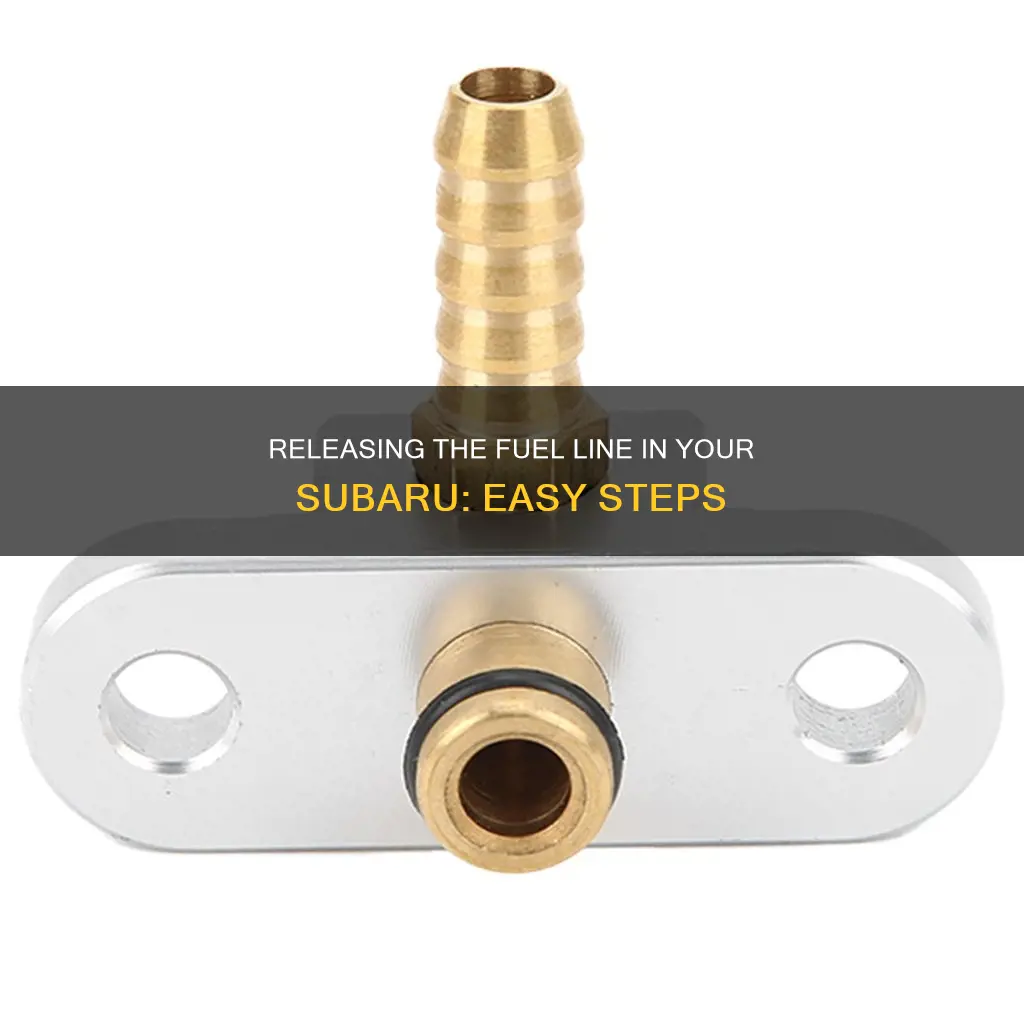 how to release subaru fuel line