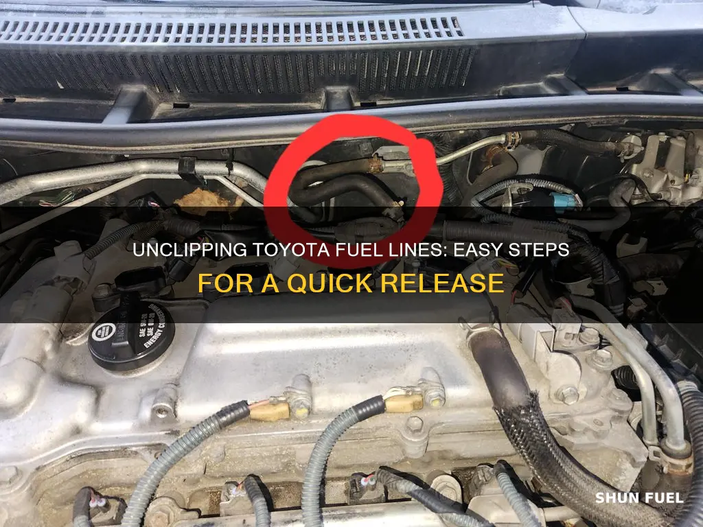 how to release toyota fuel line connectors