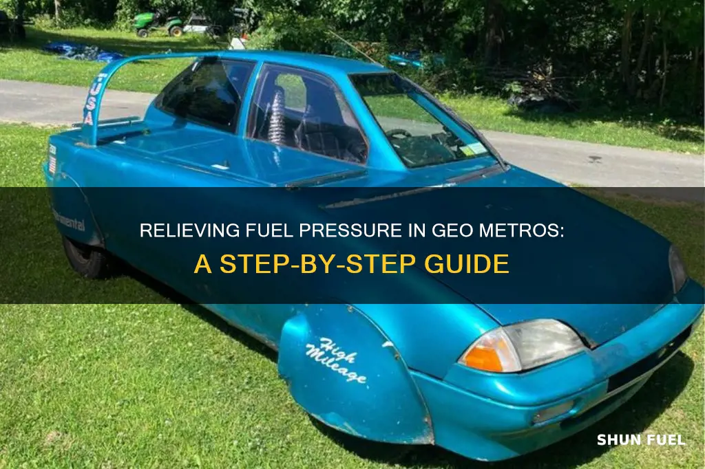 how to relieve fuel pressure geo metro