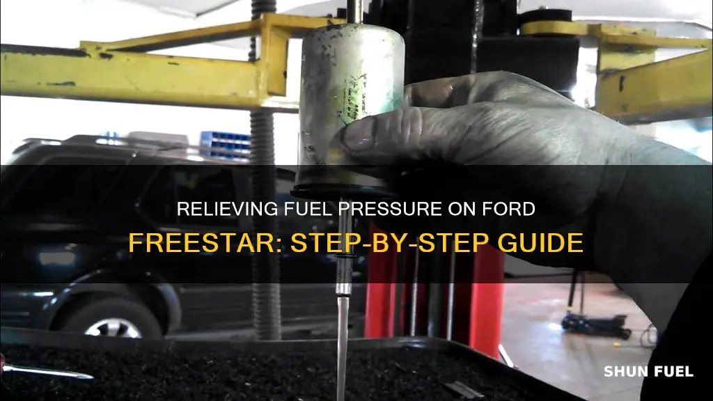 how to relieve fuel pressure on ford freestar