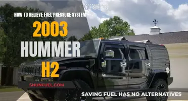 Relieving Fuel Pressure in a 2003 Hummer H2