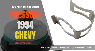 Relieving Fuel System Pressure in a 1994 Chevy