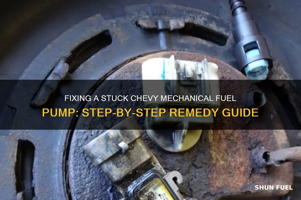 how to remedy as stuck chevy mechanical fuel pump