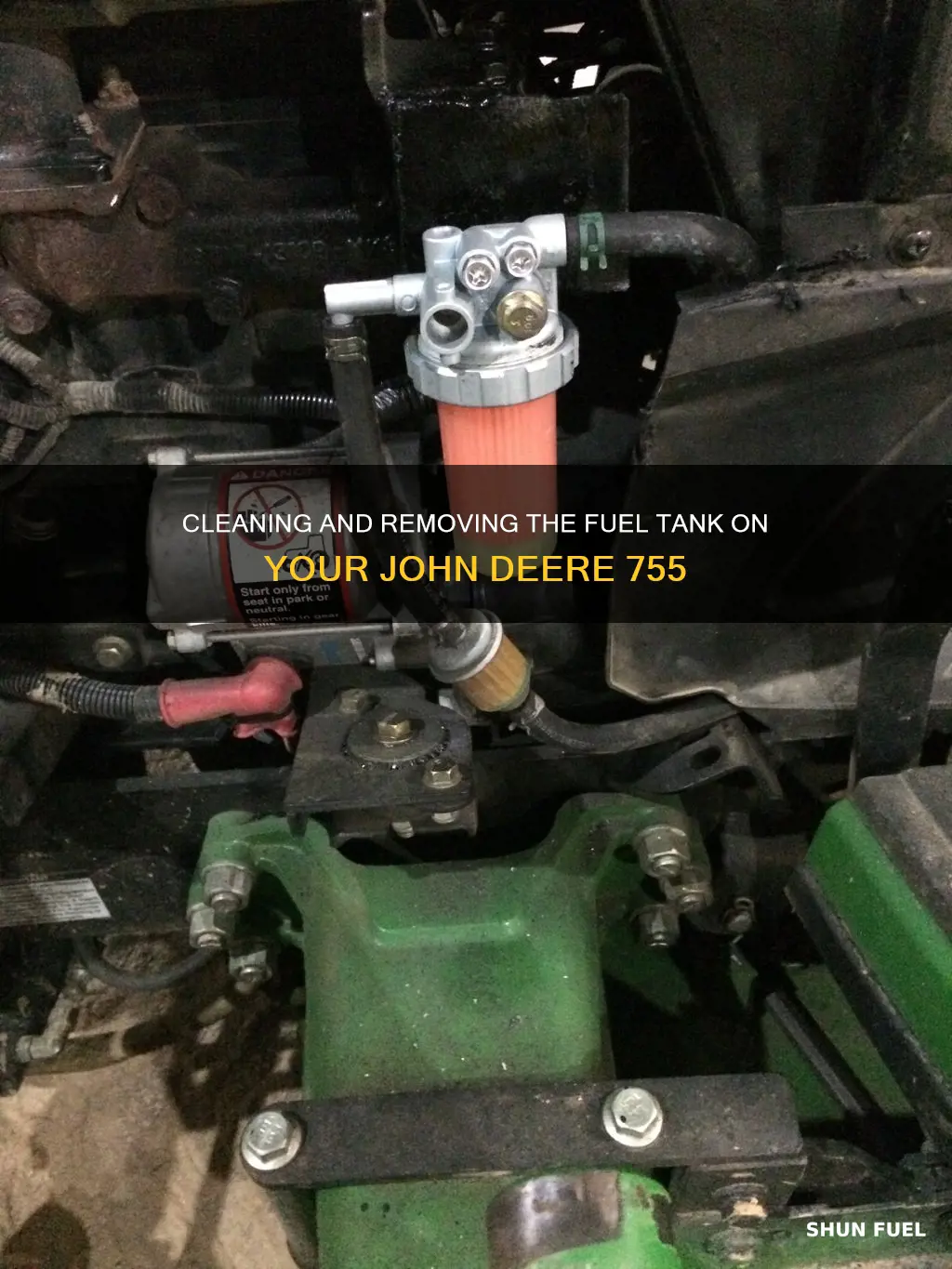 how to removal and clean john deere 755 fuel tank