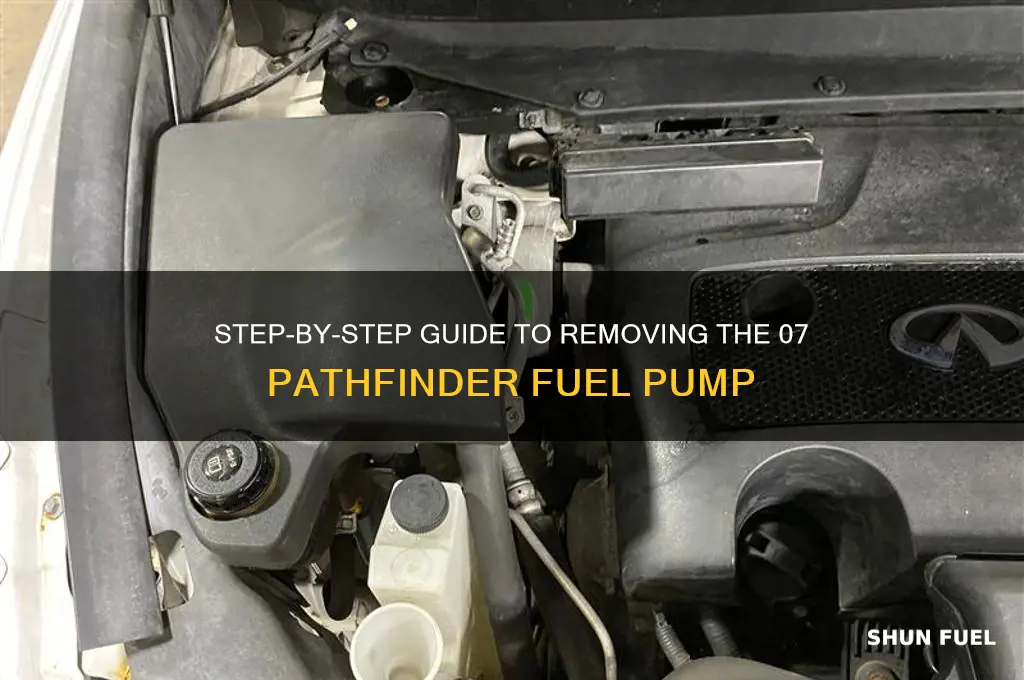 how to remove 07 pathfinder fuel pump