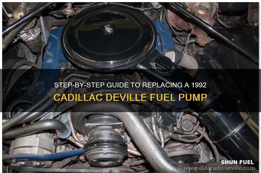 how to remove 1992 cadillac deville fuel pump
