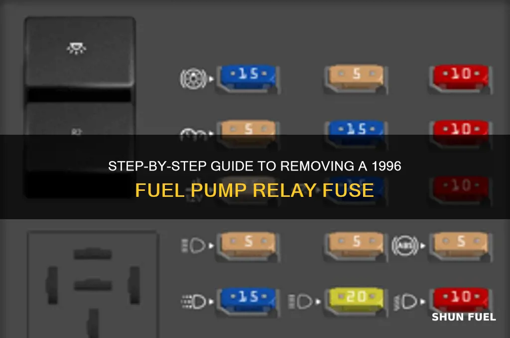 how to remove 1996 fuel pump relay fuse