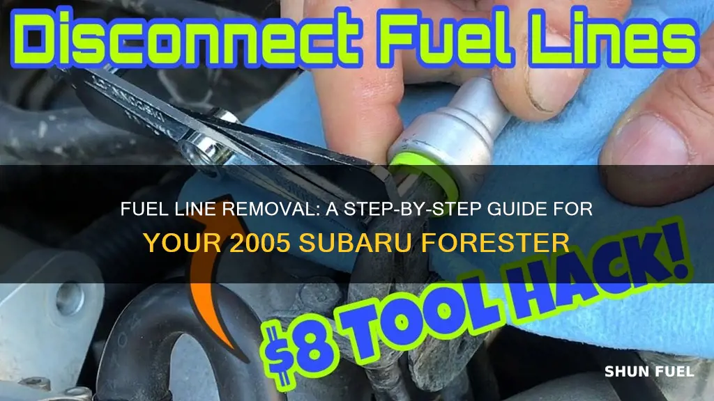 how to remove 2005 subaru forester fuel line