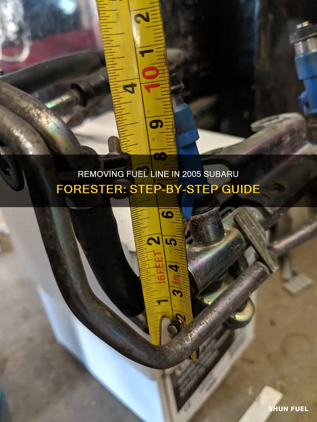 how to remove 2005 subaru forester fuel line