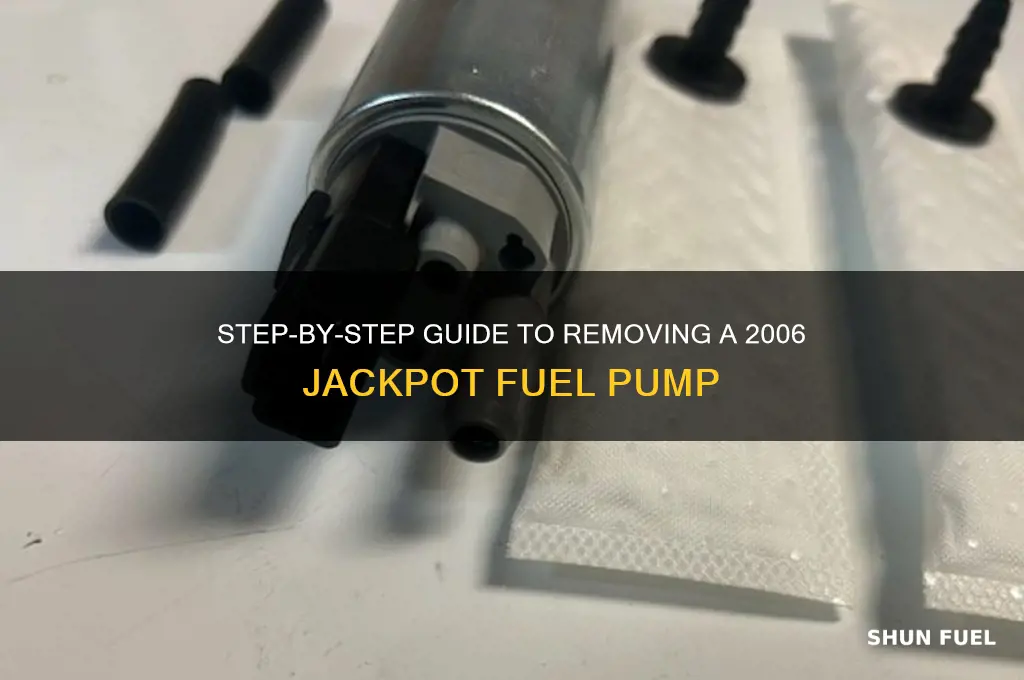 how to remove 2006 jackpot fuel pump