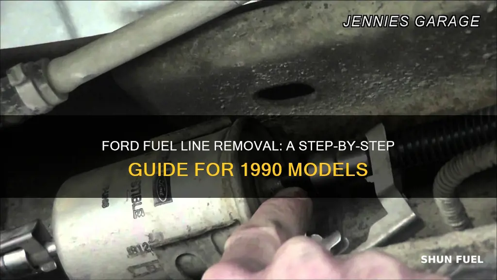 how to remove 90 ford fuel lines