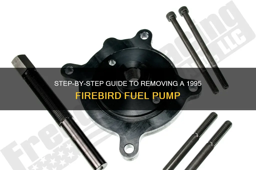 how to remove 95 firebird fuel pump