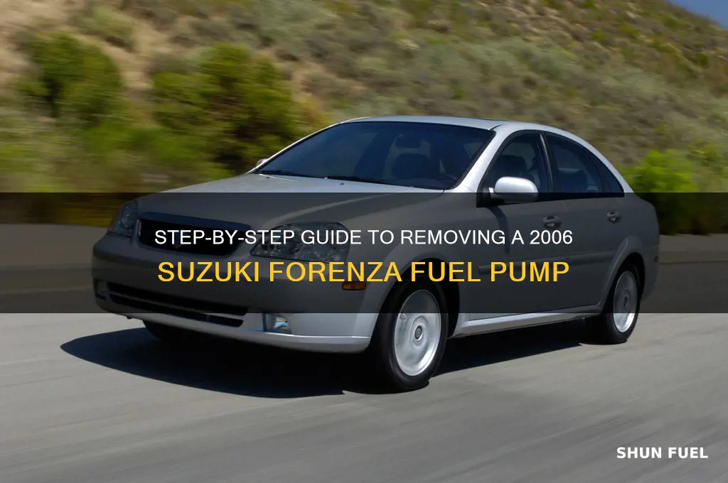 how to remove a 2006 suzuki forenza fuel pump
