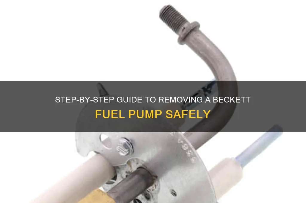 how to remove a beckett fuel pump