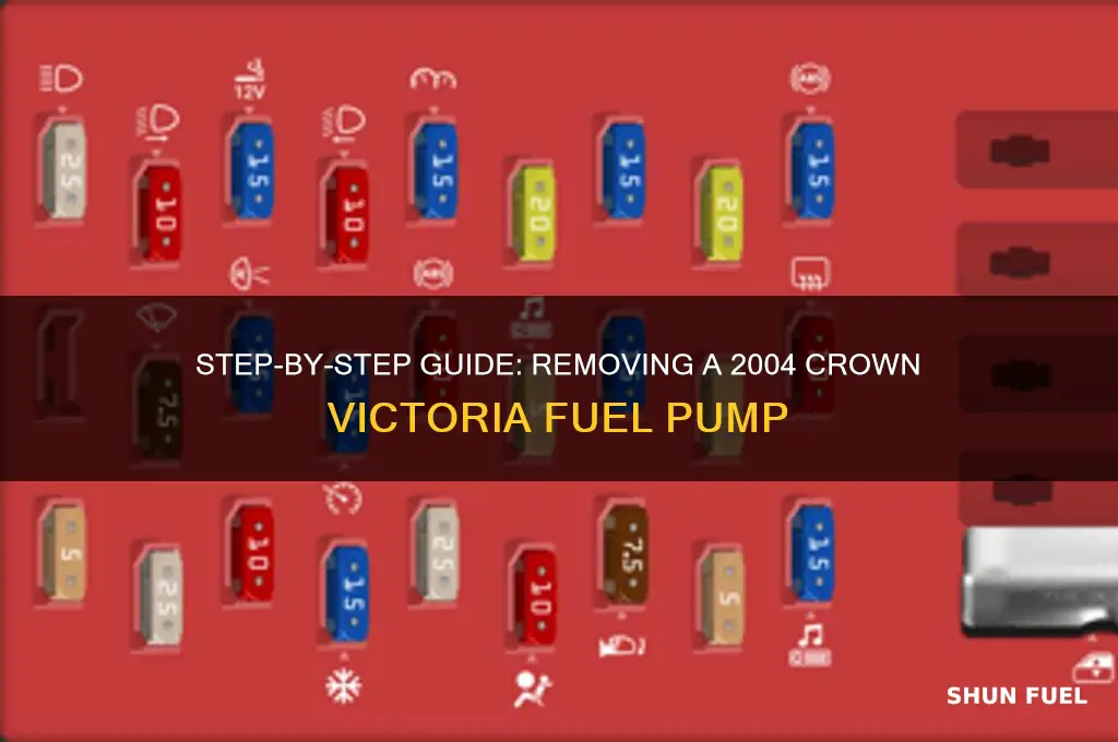 how to remove a crown victoria 2004 fuel pump