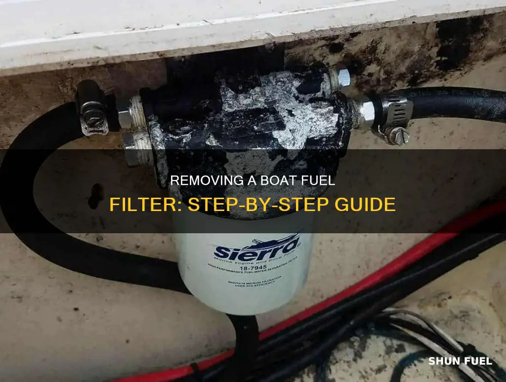 how to remove a fuel filter from a boat