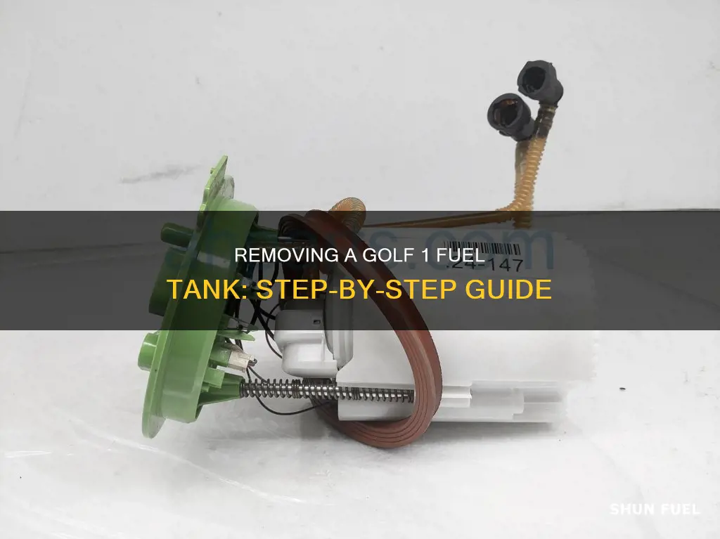 how to remove a golf 1 fuel tank