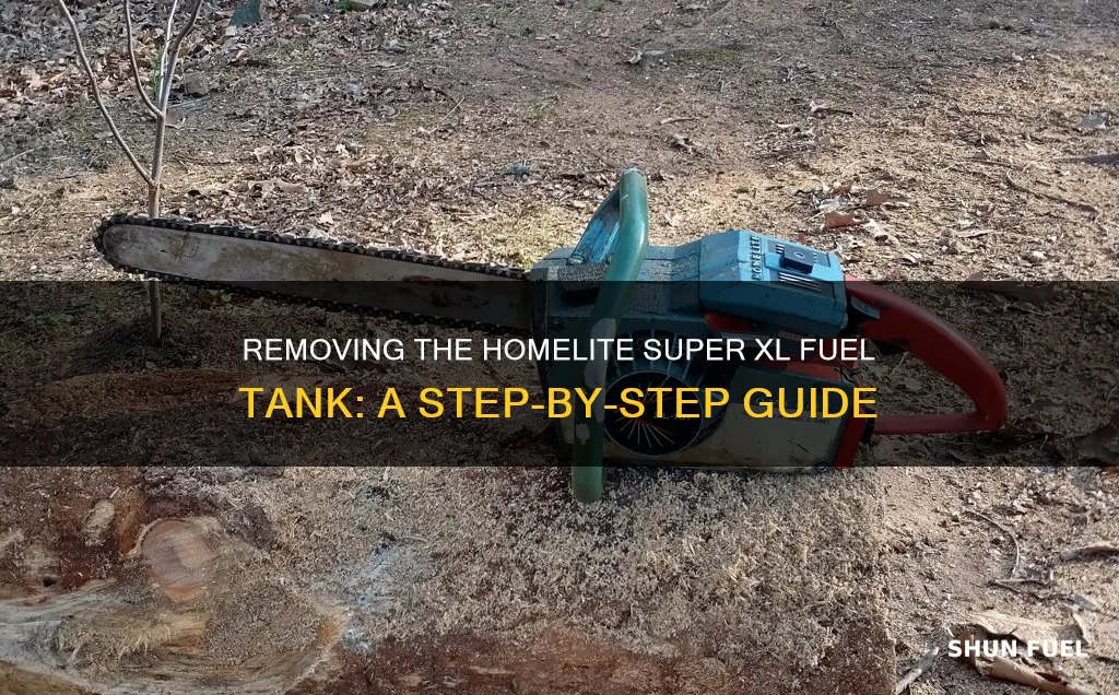 how to remove a homelite super xl fuel tank