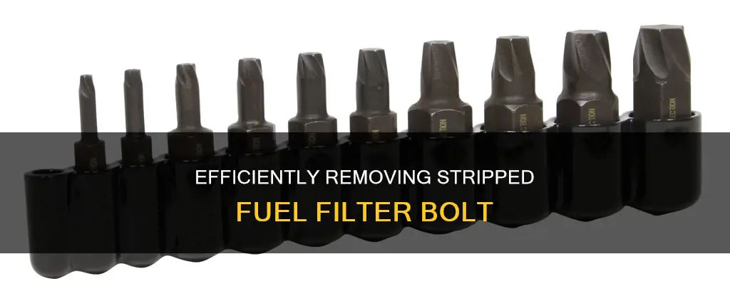 how to remove a stripped fuel filter bolt