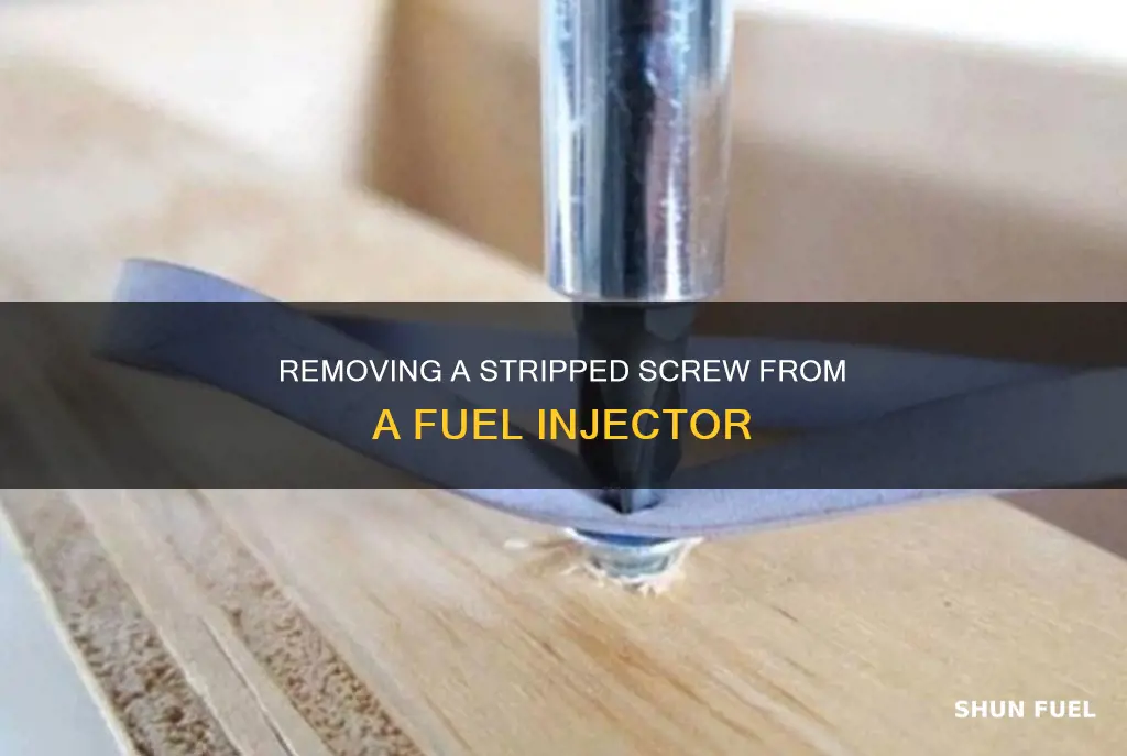 how to remove a stripped screw from a fuel injector