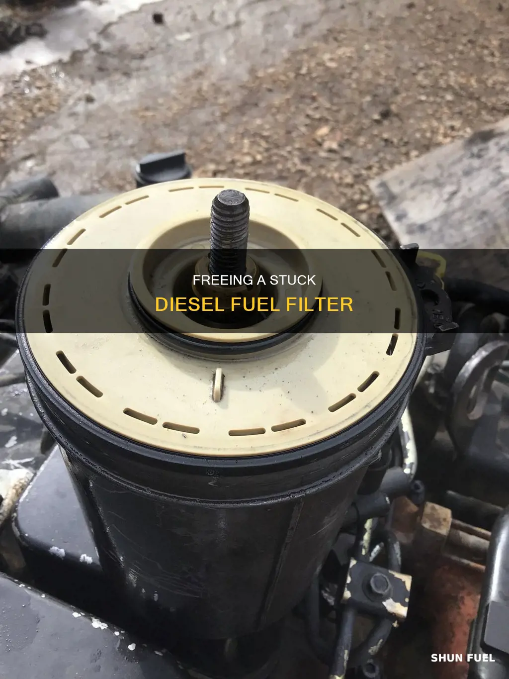 how to remove a stuck diesel fuel filter