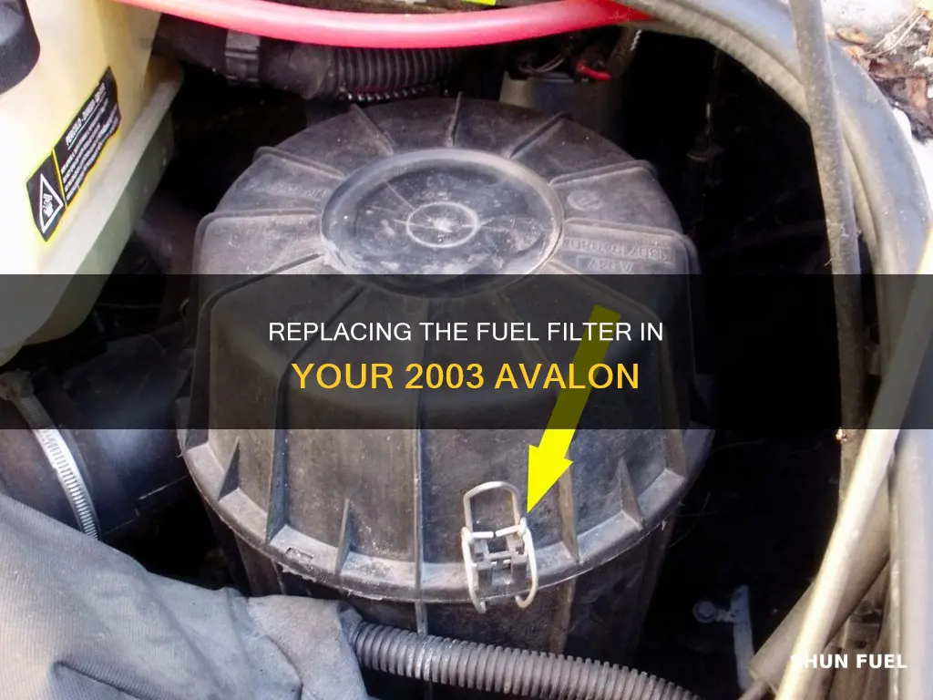 how to remove and replace 2003 avalon fuel filter