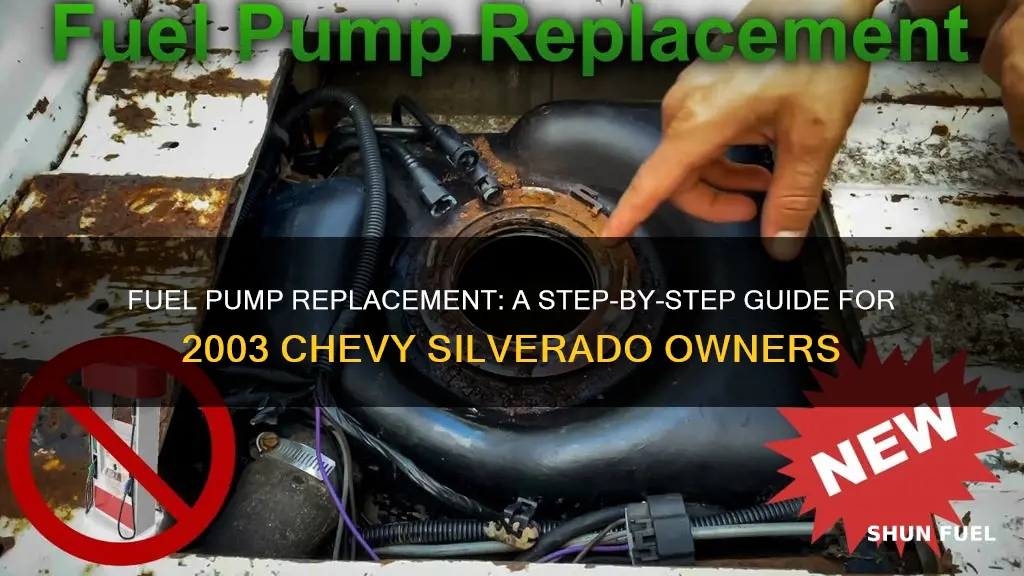 how to remove and replace fuel pump 2003 chevy silverado