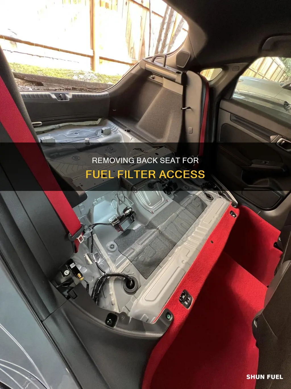 how to remove back seat to access fuel filter