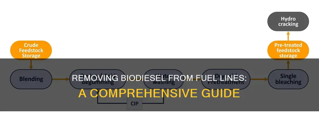 how to remove bio from diesel fuel line