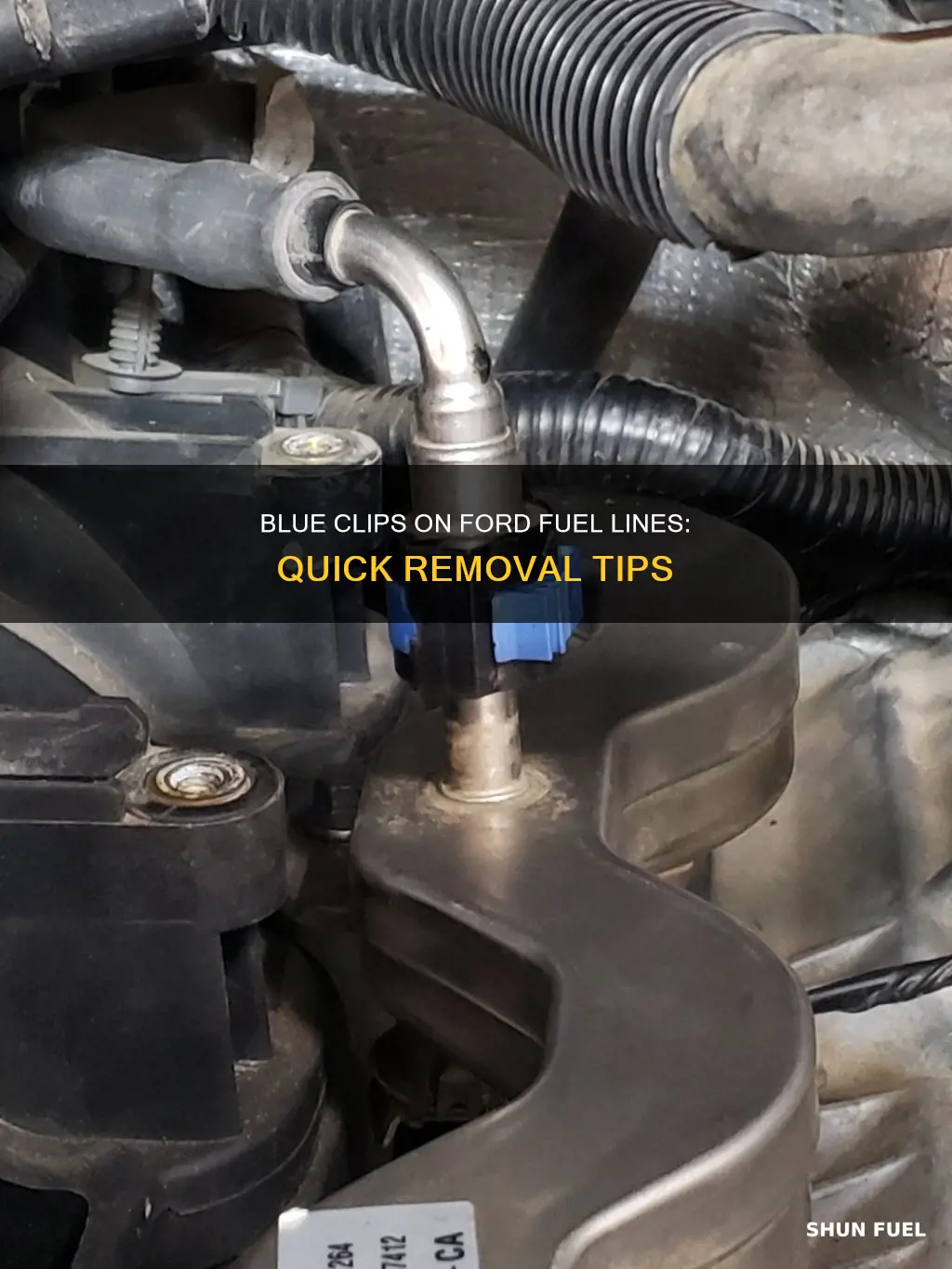 how to remove blue clips on ford fuel line