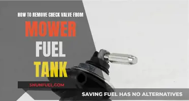 Removing Check Valve from Mower Fuel Tank: Step-by-Step Guide