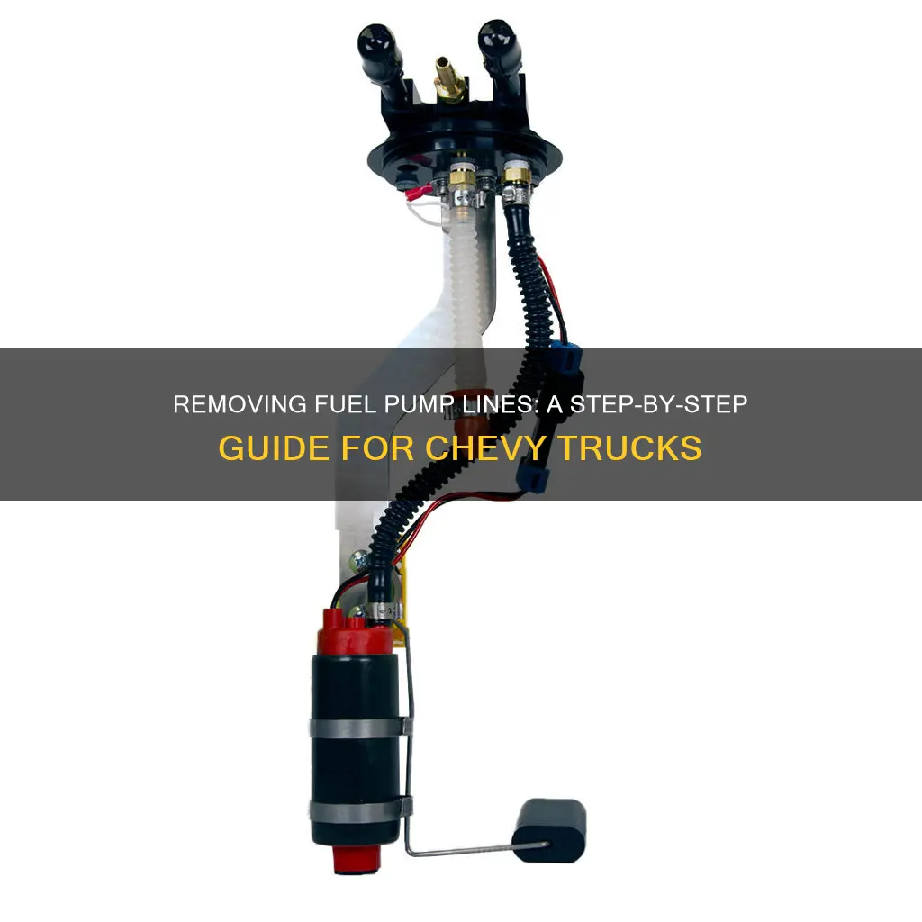 how to remove checy truck fuel pump lines